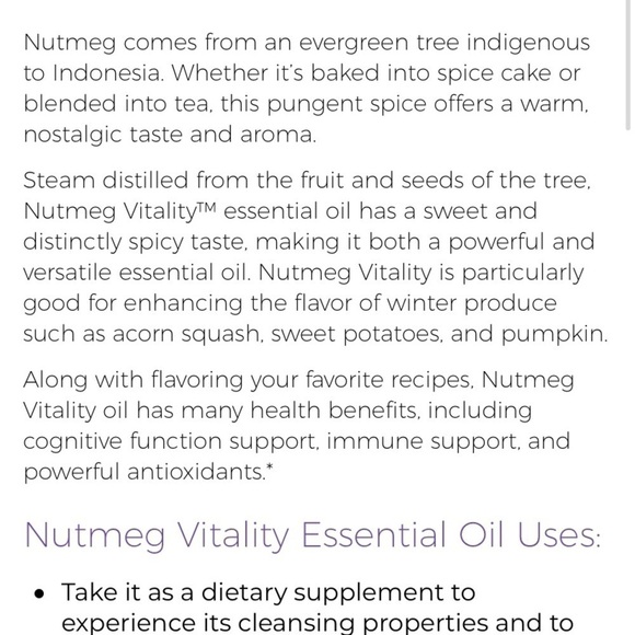 Young Living | Nutmeg Vitality Essential Oil - Picture 3 of 4